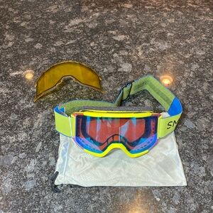 Smith Squad Snow Goggles Neon Yellow ChromaPop Everyday Green /Yellow Lens Ski